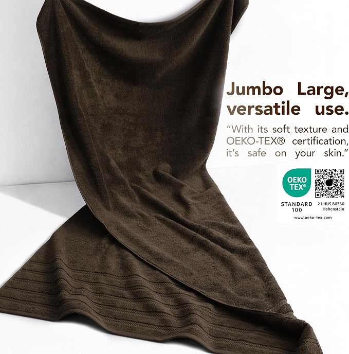 American Soft Linen 35x70 Jumbo Large Bath Towel, 600 GSM 100% Cotton Turkish - Image 3