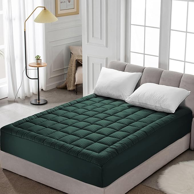 HYLEORY Twin Mattress Pad Quilted Fitted Mattress Protector Cooling Pillow Top - Image 6