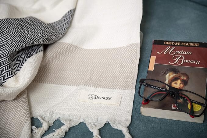 Bersuse 100% Cotton Aspendos XL Throw Blanket - Image 7