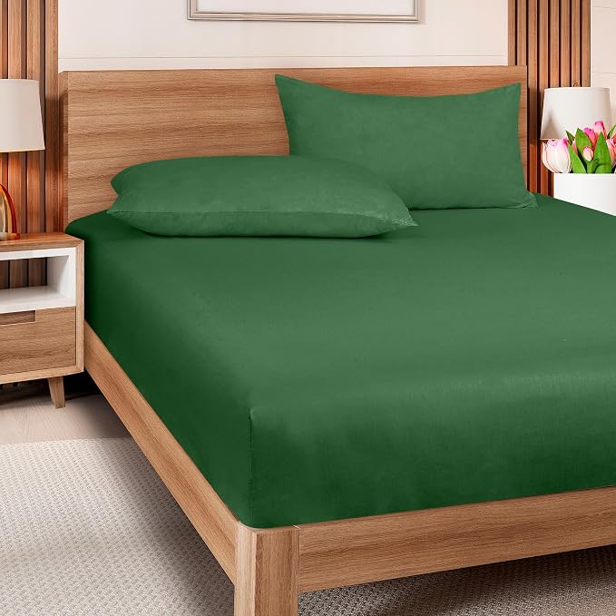 ROYALE LINENS 300 Thread Count 100% Long Staple Combed Cotton Fitted Sheet King - Image 5