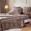 MR&HM Satin Bed Sheets with Elastic Corner Straps, Queen Size Sheets Set by MRHM