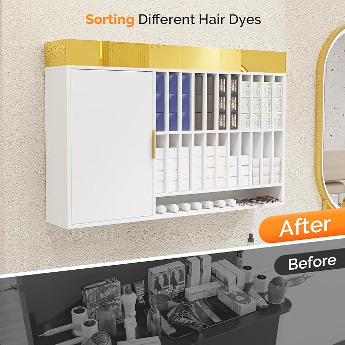 OmySalon Salon Staion Barber Color Bar, Hair Color Organizer Rack, Salon Hair - Image 6