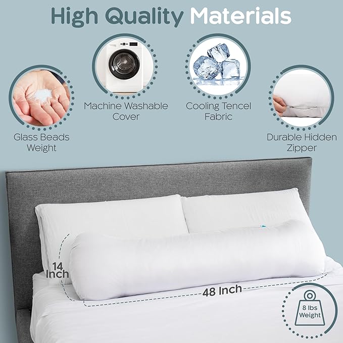 SleepCloud Weighted Body Pillow 8lbs - Image 7
