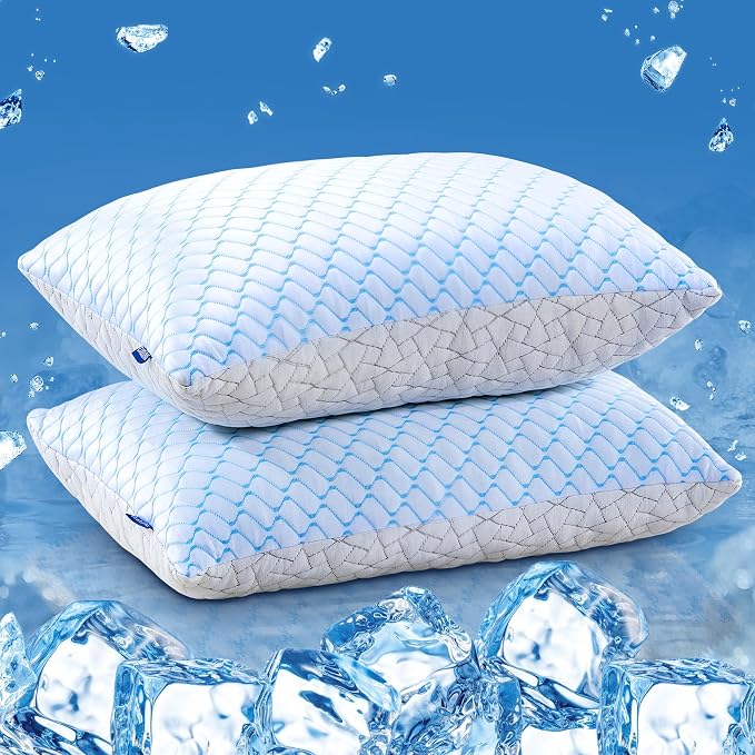 puredown® King Size Pillows Set of 2, Shredded Memory Foam Pillows, Cooling by Puredown