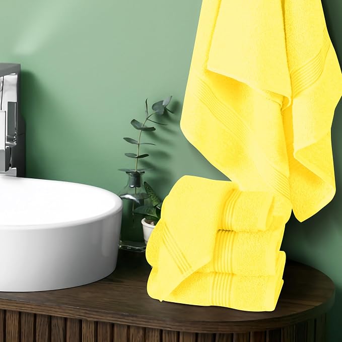 Elvana Home Ultra Soft 6 Pack Cotton Towel Set, Contains 2 Bath Towels 28x55 - Image 3
