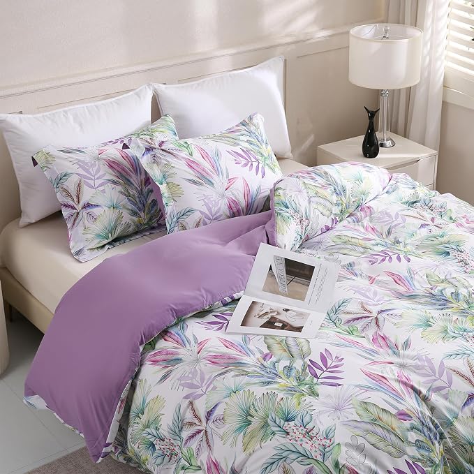 LONAVA King Botaincal 3 Pcs Duvet Cover Set, Breathable Soft Microfiber - Image 8