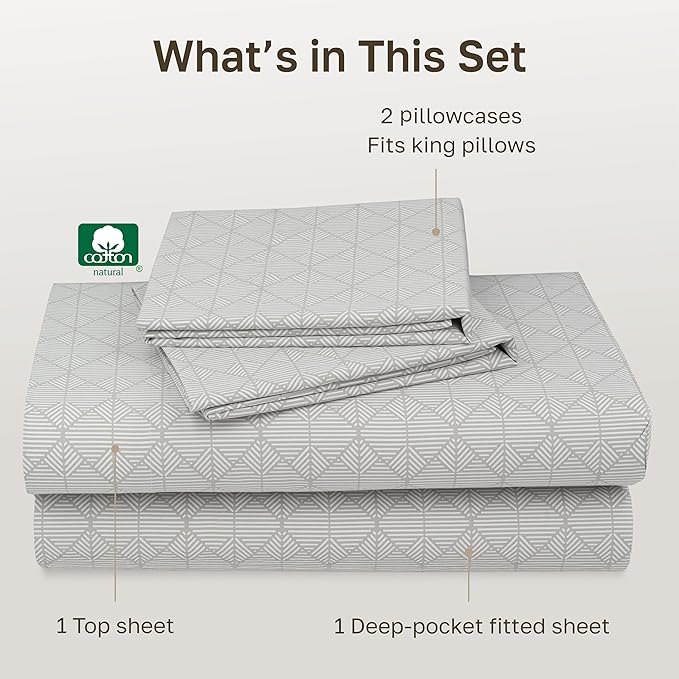 California Design Den Soft Cal King 100% Cotton Sheet Sets, 400 TC Good - Image 4