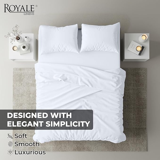 Royale Linen 100% Organic Cotton California King 2 Pack Flat Sheet Only -Super - Image 5