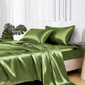 MR&HM Satin Bed Sheets, Twin Size Sheets Set by MRHM