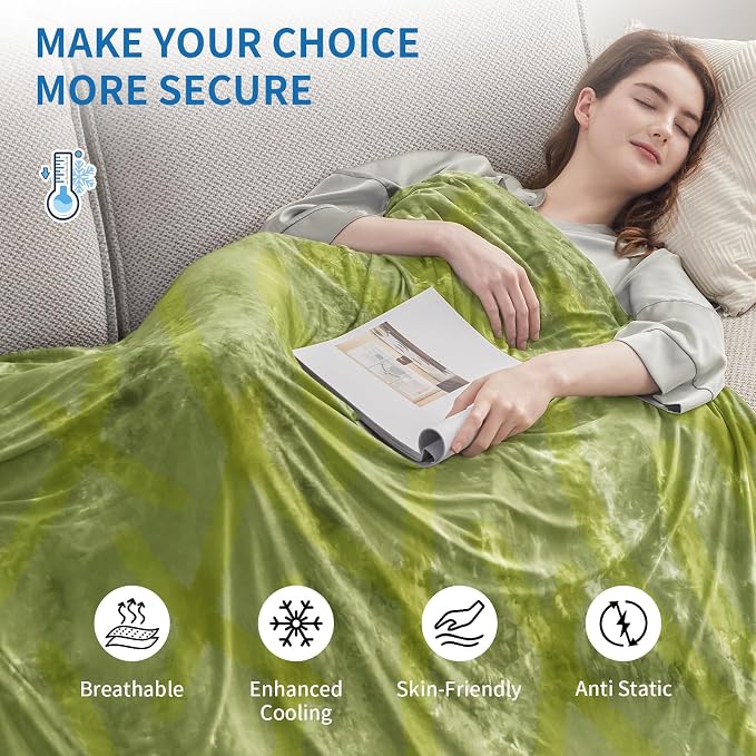 Guohaoi Cooling Blanket for HotSleepers, Decortive Tie Dye, Absorbs Heat to - Image 3