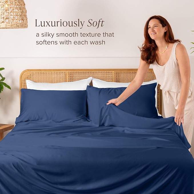 Bare Home 100% Rayon Made from Bamboo Luxury Standard Size Set of 2 Cooling - Image 2