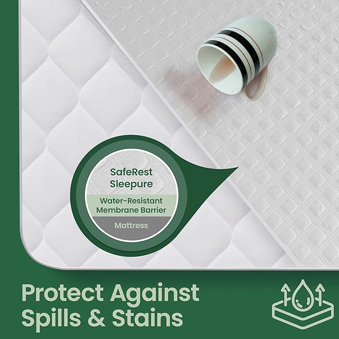 SafeRest Sleepure Waterproof Mattress Protector Twin Size - Image 2