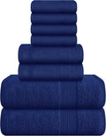 Belizzi Home 8 Piece Towel Set 100% Ring Spun Cotton, 2 Bath Towels 27x54 by Unknown