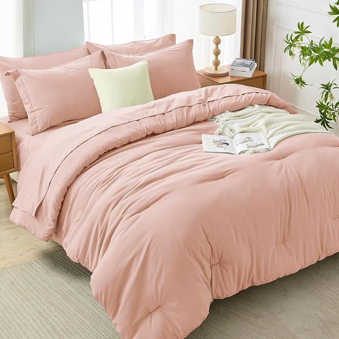 MUXHOMO 7 Pieces King Comforter Set, Soft Bed in a Bag King Size, All Season - Image 7