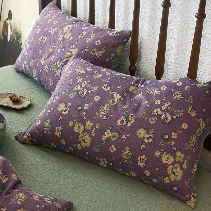 mixinni Vintage Floral Duvet Cover King Set - Image 6