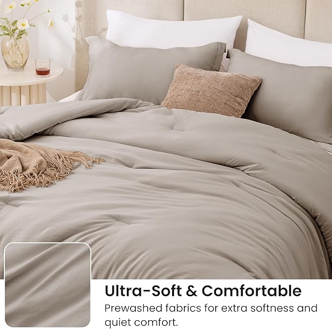 Love's cabin Burlwood Full Comforter Set, 3-Piece Prewashed Bed Set - Image 4