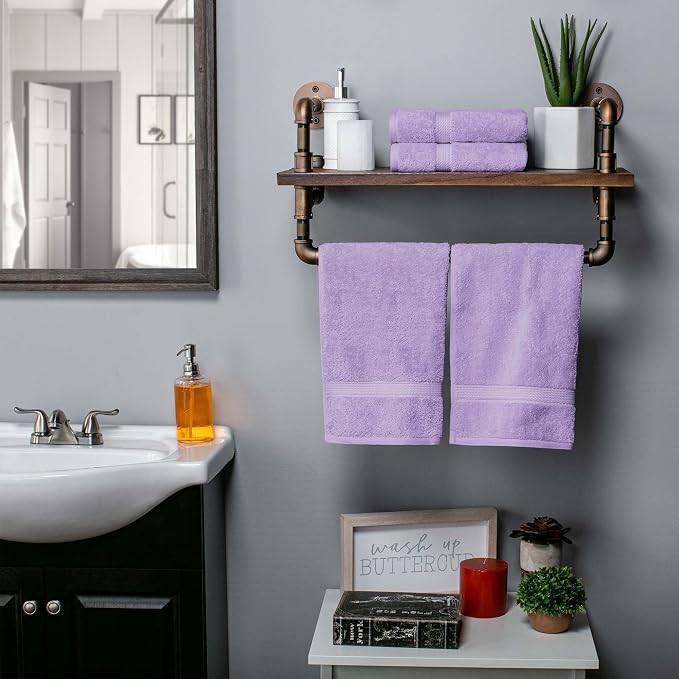 SUPERIOR Egyptian Cotton Pile Hand Towel Set of 4, Ultra Soft Luxury Towels - Image 6