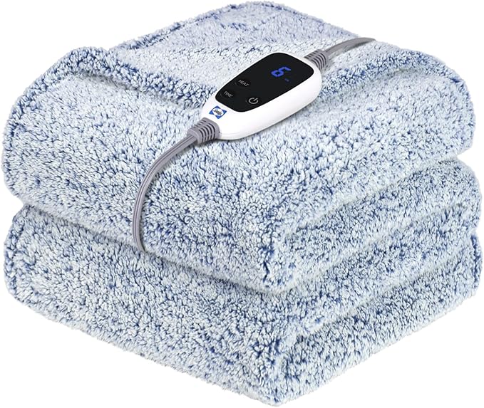Sealy Electric Blanket Heated Throw 50"x60" Soft Double Sherpa Super Cozy by Sealy