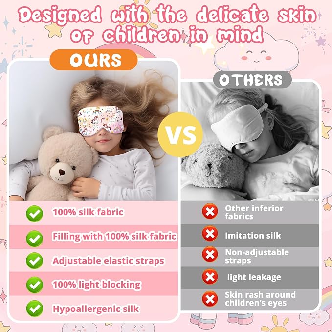 Kids Sleep Mask Eye Cover: 100% Real Natural Pure Silk Eye Mask - Image 5