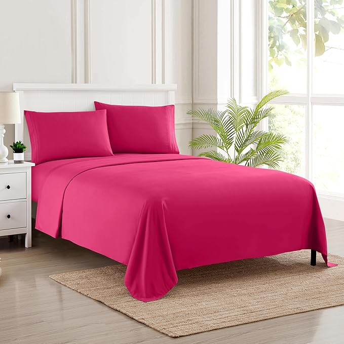 RV Short Queen Sheet Set with Built-In Sheet Straps by SweetHomeCollection