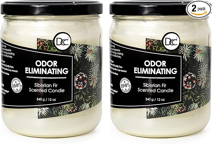 Siberian Fir Two Pack Odor Eliminating Highly Fragranced Candle by DiannesCustomCandles