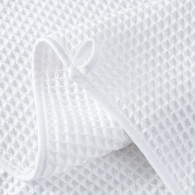 Microfiber Waffle Bath Towels, 4 Pieces, Fast Drying, Lint Free 430 GSM - Image 3