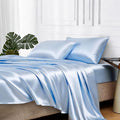 MR&HM Satin Bed Sheets, Queen Size Sheets Set by MRHM