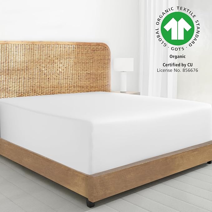 California Design Den 2-Pack 100% Organic Fitted Sheets King Size Only - Image 4