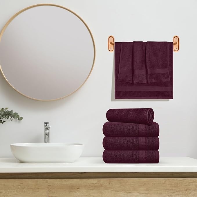 GLAMBURG Ultra Soft 6-Piece Hand Towel Set 16x28-100% Ringspun Cotton - Image 4