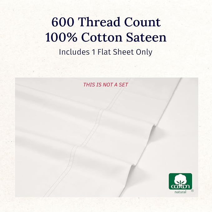 California Design Den 100% Cotton Flat Sheet - Image 5
