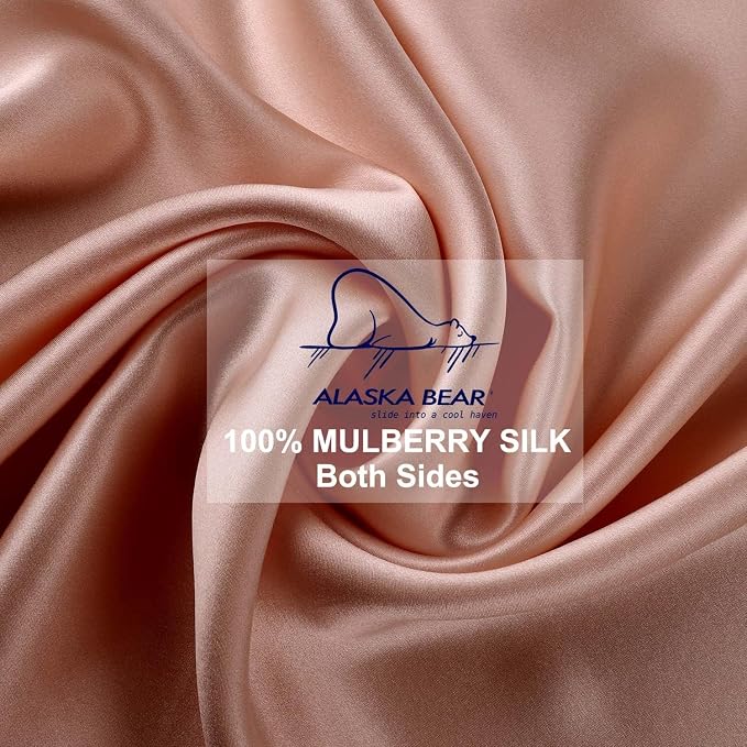 ALASKA BEAR Silk Pillowcase for Curly Hair and Skin Women Real Mulberry Silk - Image 5