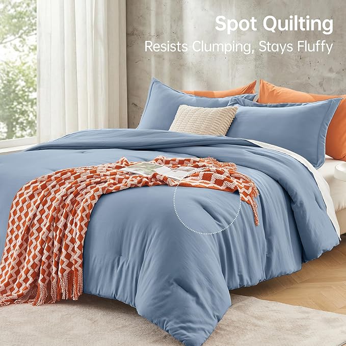MUXHOMO Full Comforter Sets, All Season Ultra Soft Down Alternative Bedding - Image 5