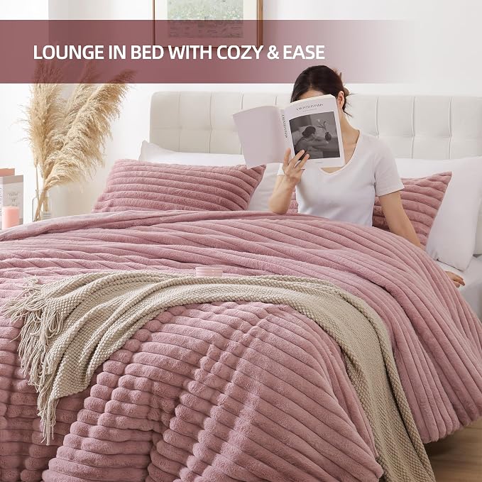 Smoofy Fluffy King Size Comforter Set 3 Pieces - Image 6