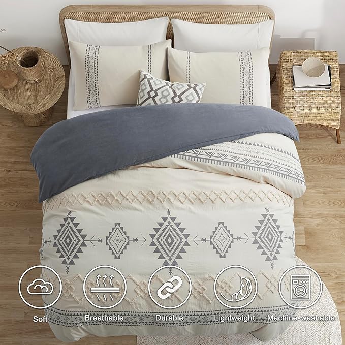 Oli Anderson Boho Duvet Cover Set King Size, Durable and Super Soft Duvet Covers - Image 6