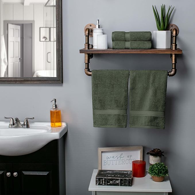 Superior Egyptian Cotton Pile Hand Towel Set of 4, Ultra Soft Luxury Towels - Image 6