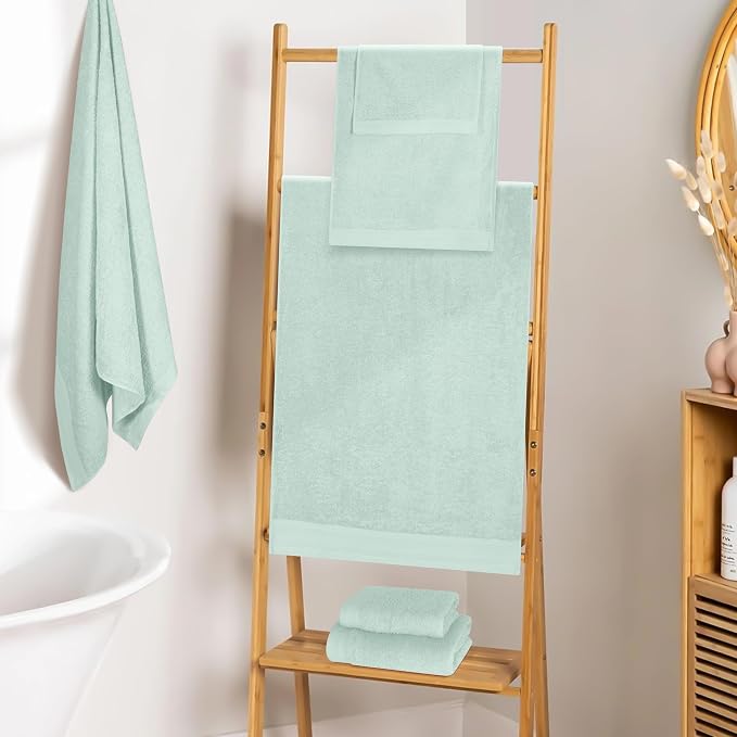 Ultra Soft 6 Pack Cotton Towel Set, Contains 2 Bath Towels 28x55 inch, 2 Hand - Image 3