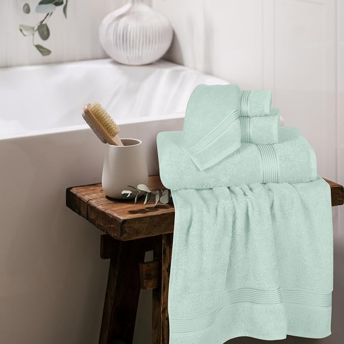 Elvana Home Ultra Soft 6 Pack Cotton Towel Set, Contains 2 Bath Towels 28x55 - Image 4