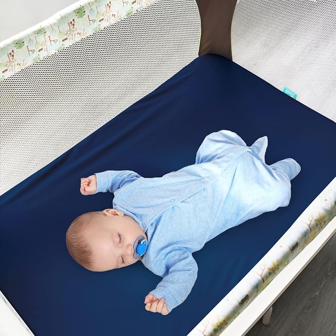 Biloban Pack and Play Sheets Fitted, 2 Pack Pack and Play Sheet Fits - Image 2