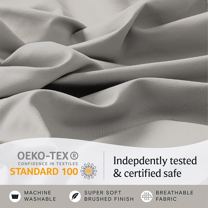 LuxClub 4 PC Queen Sheet Set, Breathable Luxury Bed Sheets, Deep Pockets 18" - Image 7