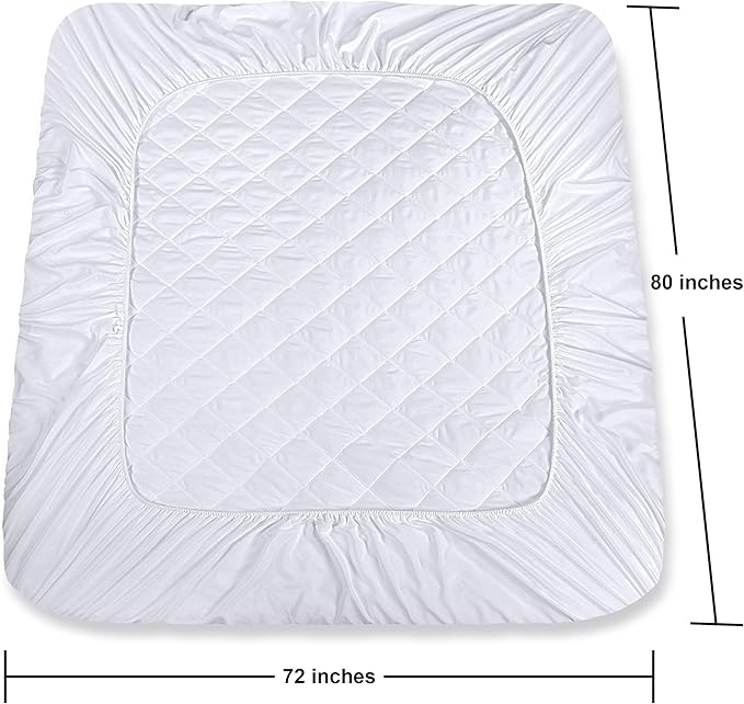 Utopia Bedding Quilted Fitted Mattress Pad RV King Size Elastic Fitted Mattress - Image 4