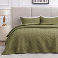Love's cabin California King Size Quilt Bedding Set Olive Green Bedspread by Lovescabin