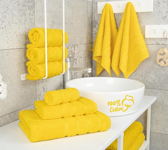 American Soft Linen Luxury 6 Piece Towel Set, 2 Bath Towels 2 Hand Towel 2 - Image 2