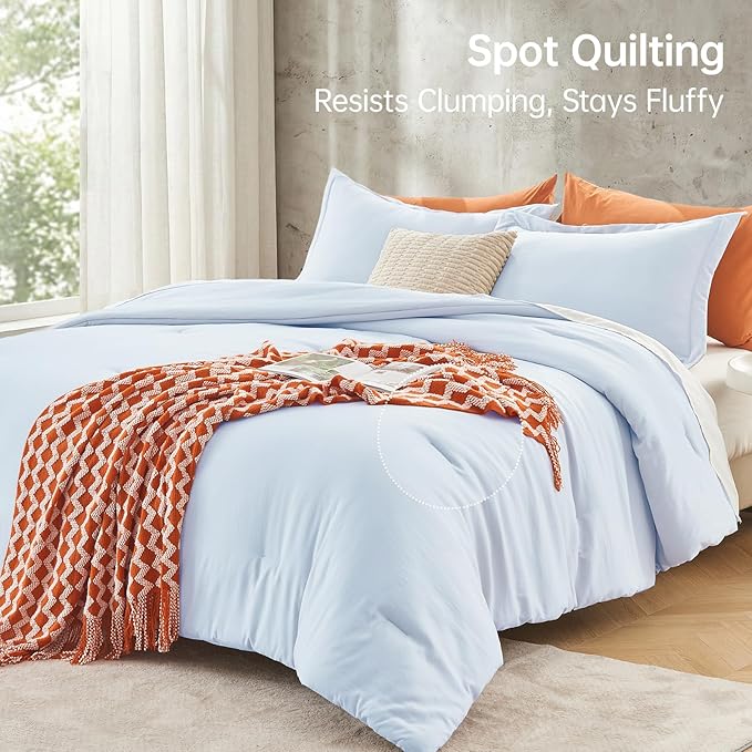 MUXHOMO Full Comforter Sets, All Season Ultra Soft Down Alternative Bedding - Image 5