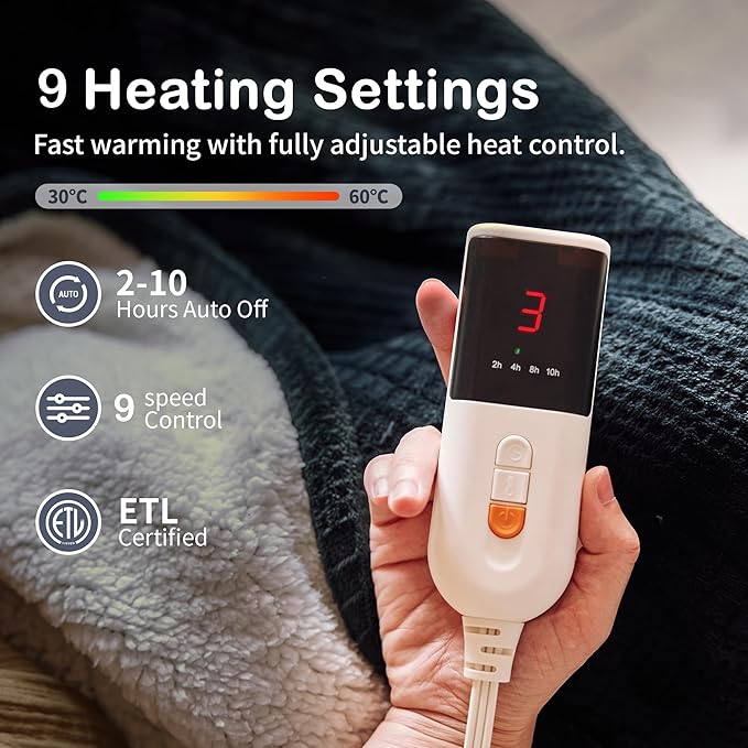 Texciting Heated Blanket Electric Blanket Throw 50''X60''-Heating Blanket - Image 2