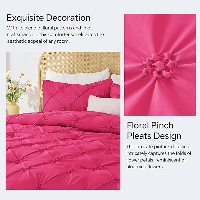 BEDELITE Hot Pink Twin Comforter Set - Image 4