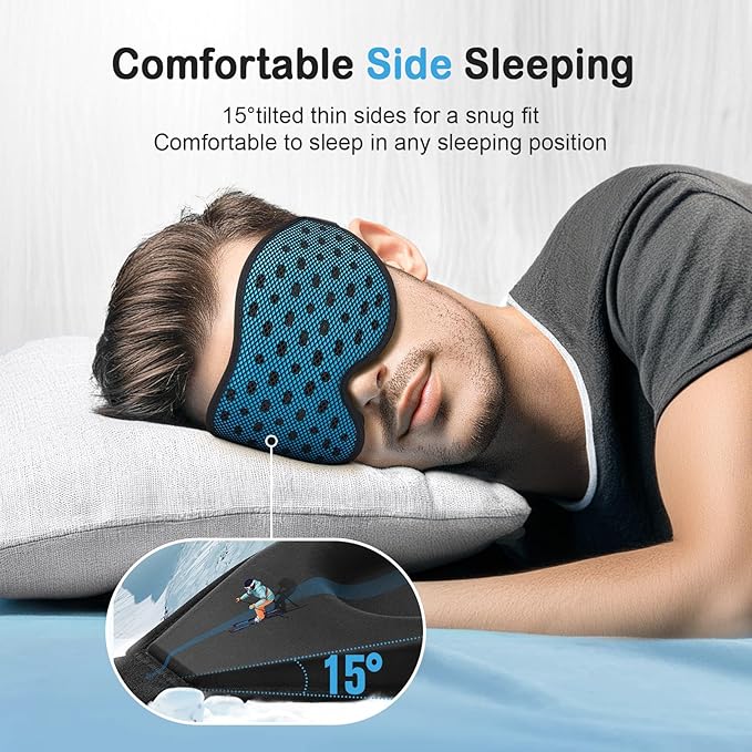 LitBear Breathable Sleep Mask, 3D Eye Mask Sleep - Image 3