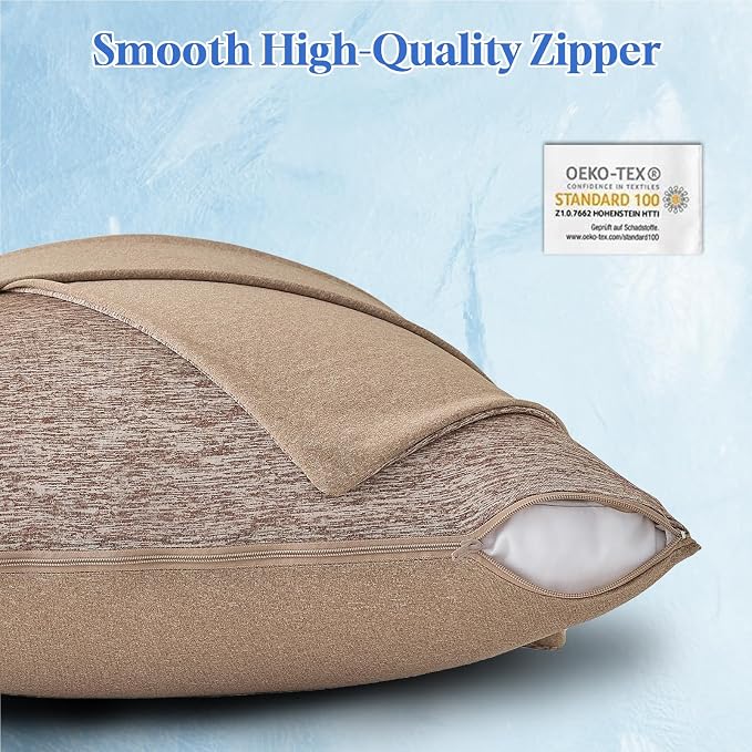 CHOSHOME Cooling Pillow Cases Zipper Pillow Covers Q-Max > 0.45 Zippered - Image 5