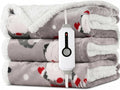 LaffyLo Heated Throw Blanket 50 x 60, Fast Heating Electric Blanket, Dual-Sided by LAFFYLO