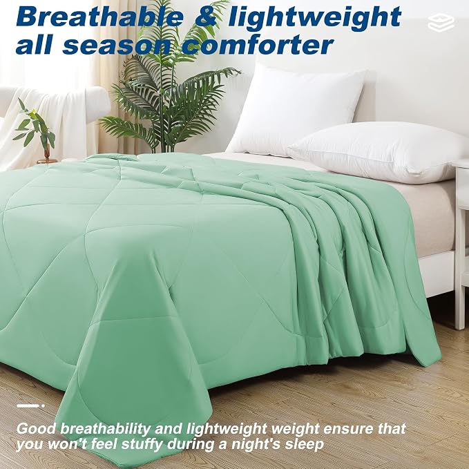 Cooling Comforter King Size, Double-Sided Cold Tech Fabric Quilted Bed - Image 8