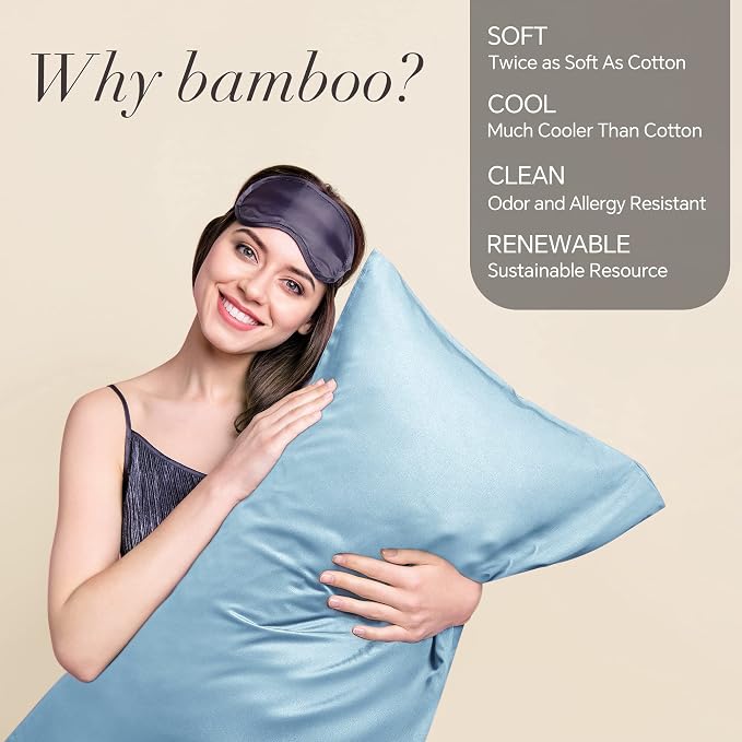 BEDELITE Body Pillow Case Cover, Rayon Made from Bamboo, Cooling Body Pillow - Image 2